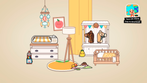 Toca Boca World - Большой семейный дом Мебель для детской комнаты.