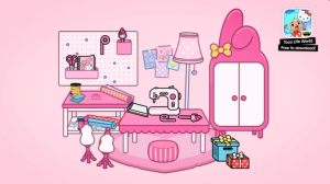 Тока Бока 1.79 - Набор мебели Hello Kitty and Friends Розовая мебель в стиле Hello Kitty