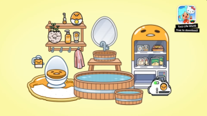 Тока Бока 1.79 - Набор мебели Hello Kitty and Friends Ванная комната в стиле Hello Kitty. Бассейн. Холодильник с напитками. Зеркало.