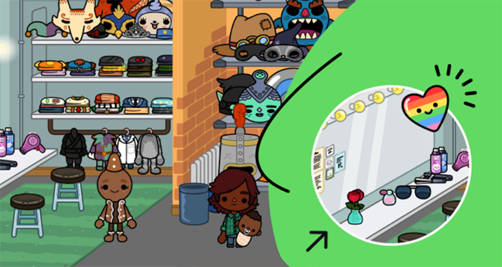 Сияющий секрет спрятан в гримерке Театра Тока Бока Персонажи в гримерке театра Тока Бока.